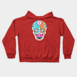 floral candy skull ecopop Kids Hoodie